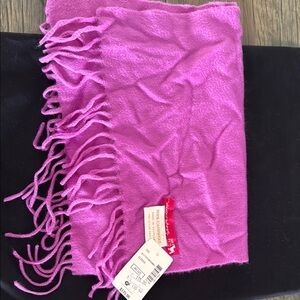 Vibrant Pink Pashmina Scarf with Fringe Tassels